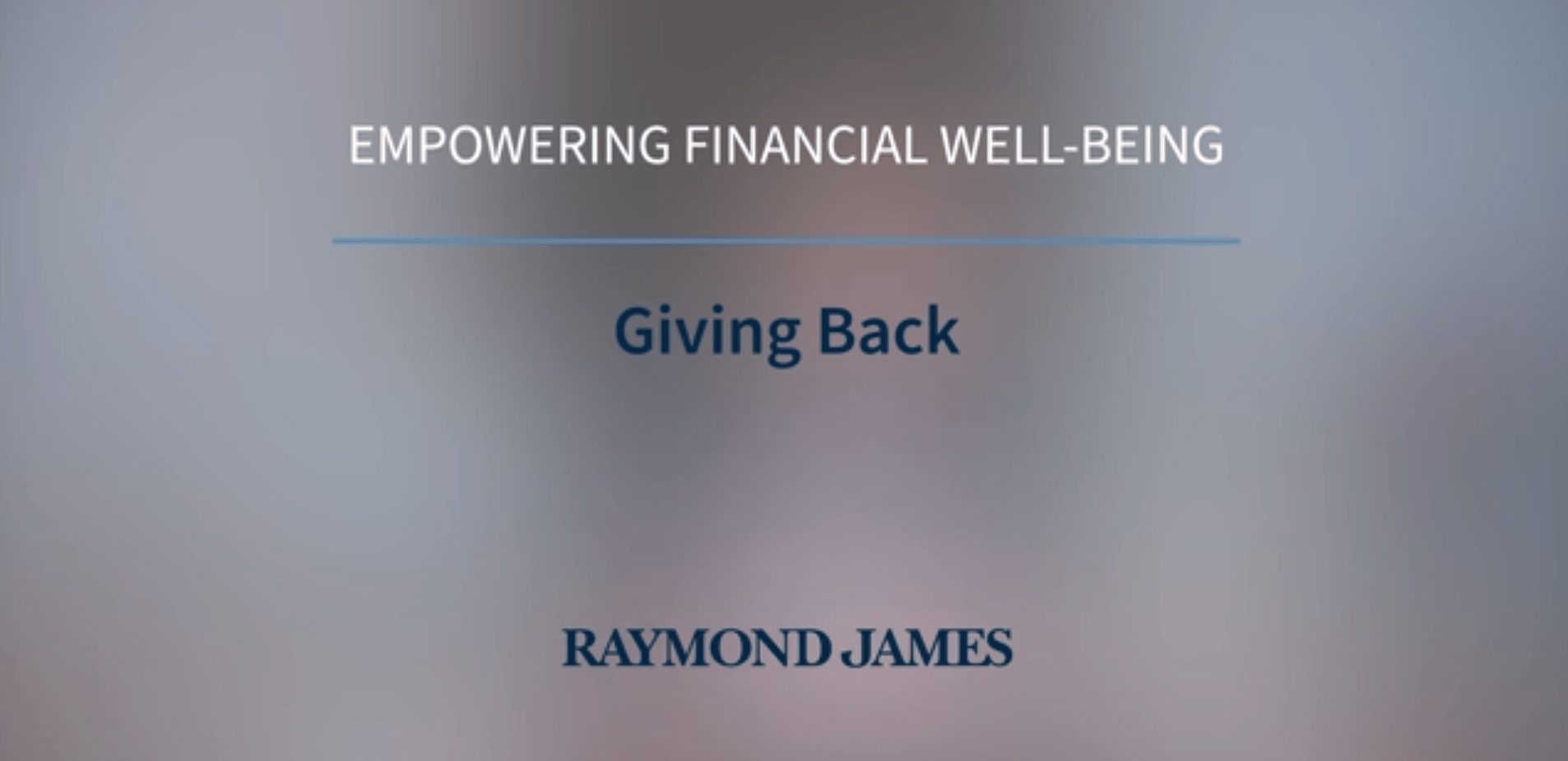 Legacy Learning with Tom James: Giving Back